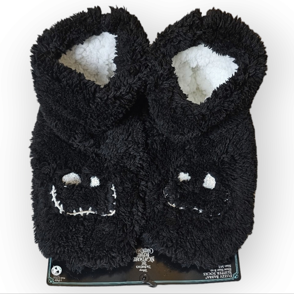 NWT Disney The Nightmare Before Christmas Slippers, Black Size M/L